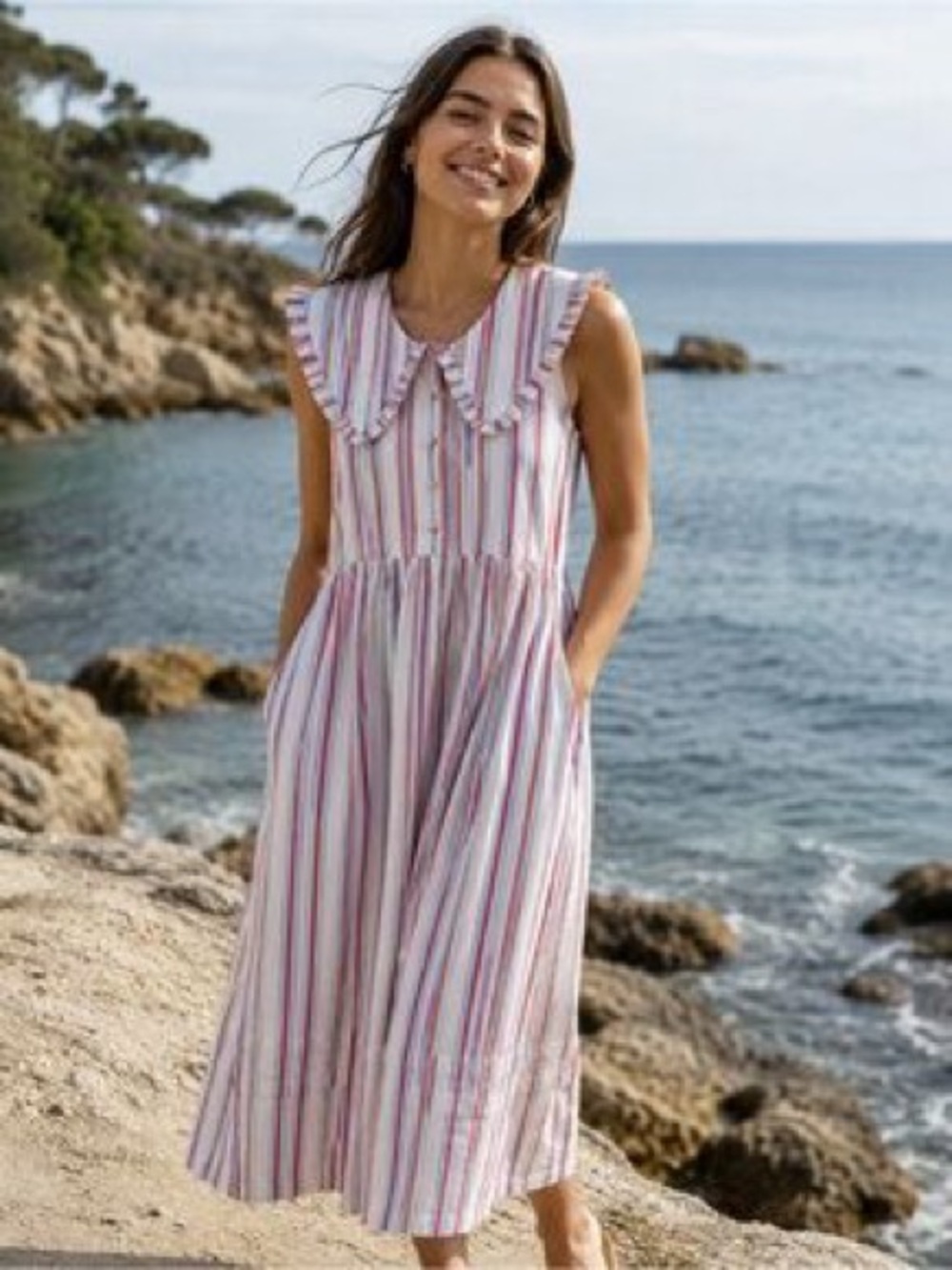 Caroline Constas striped maxi dress new nwt